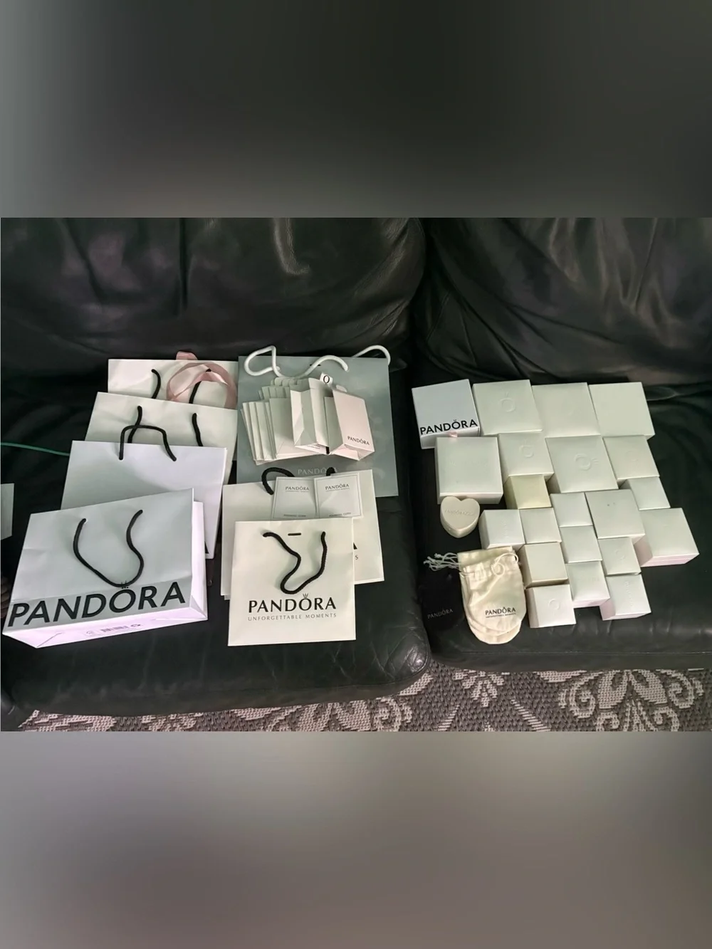 Pandora White Branded Gift Bags, Boxes & Pouches